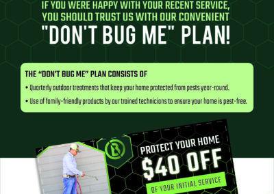 855Bugs Don't Bug Me plan coupon designed by Root & Roam